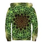 Sparkle Kaleidoscope Print Sherpa Lined Zip Up Hoodie
