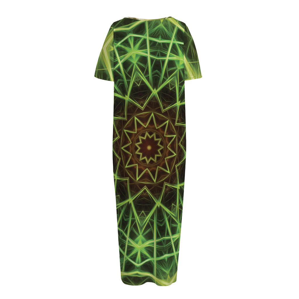 Sparkle Kaleidoscope Print Short Sleeve Long Nightdress