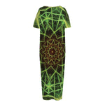 Sparkle Kaleidoscope Print Short Sleeve Long Nightdress