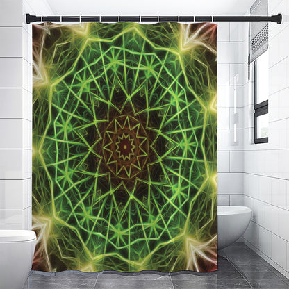 Sparkle Kaleidoscope Print Shower Curtain