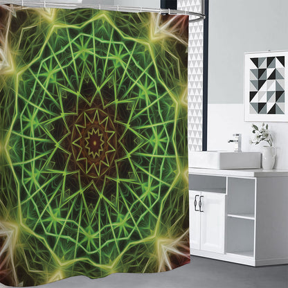 Sparkle Kaleidoscope Print Shower Curtain