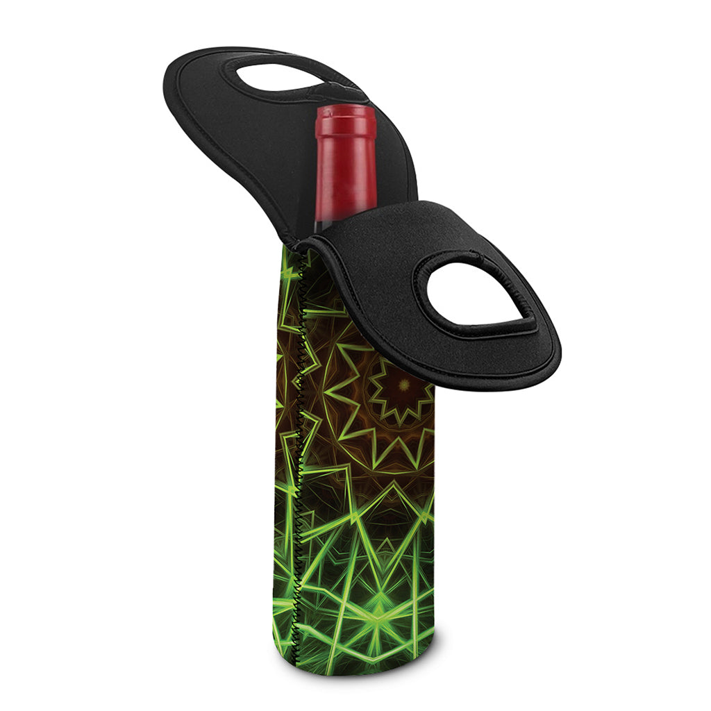 Sparkle Kaleidoscope Print Single Neoprene Wine Tote