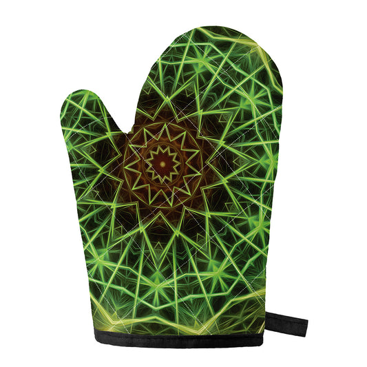 Sparkle Kaleidoscope Print Single Oven Mitt