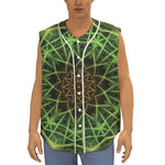Sparkle Kaleidoscope Print Sleeveless Baseball Jersey