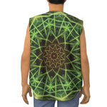 Sparkle Kaleidoscope Print Sleeveless Baseball Jersey