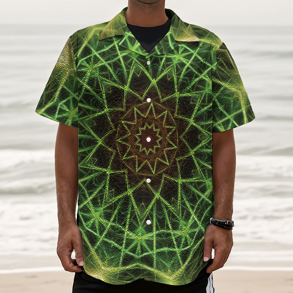 Sparkle Kaleidoscope Print Textured Short Sleeve Shirt
