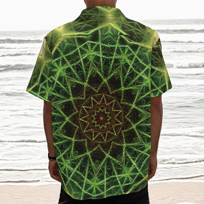 Sparkle Kaleidoscope Print Textured Short Sleeve Shirt