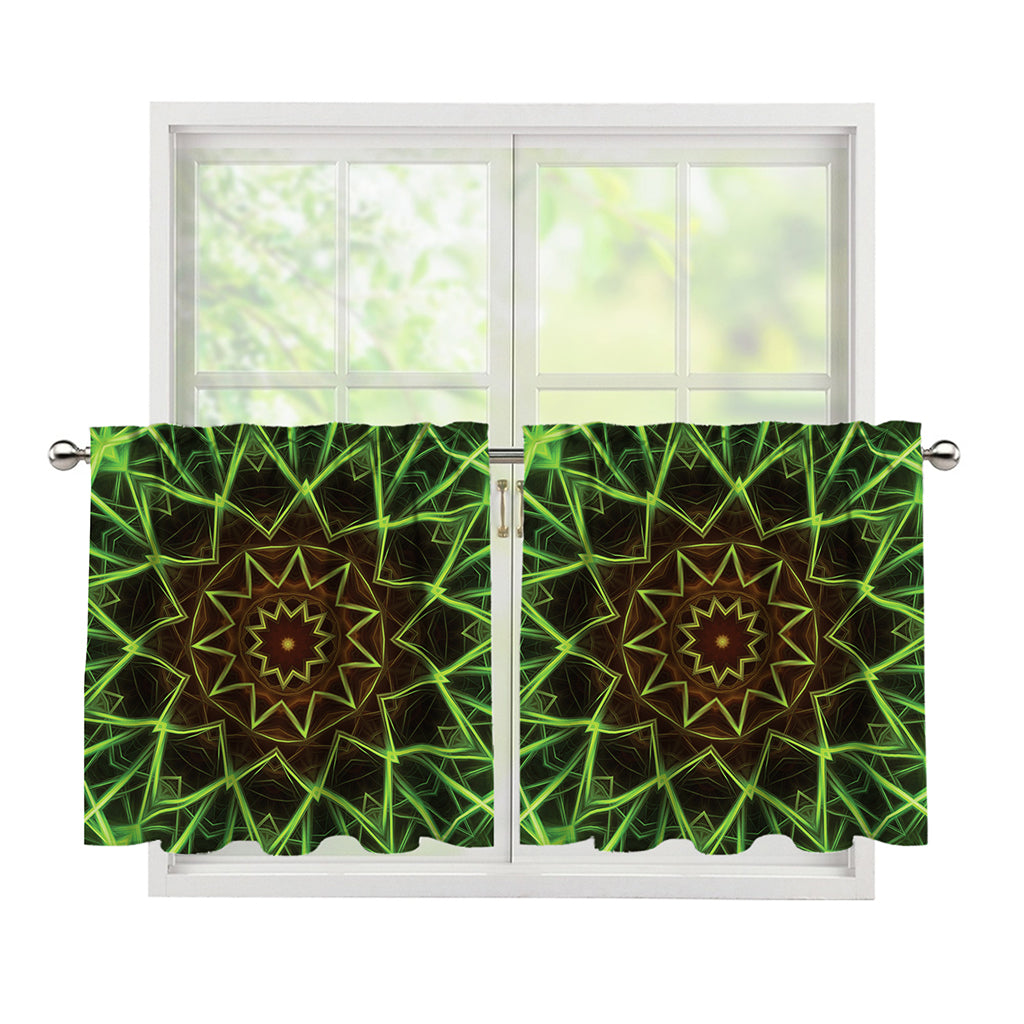 Sparkle Kaleidoscope Print Tier Curtains