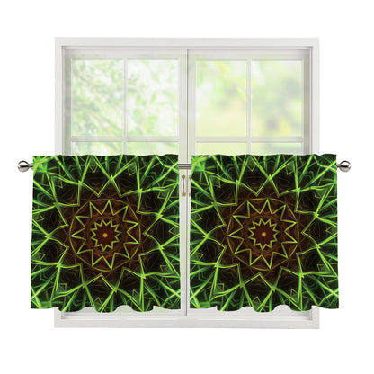 Sparkle Kaleidoscope Print Tier Curtains