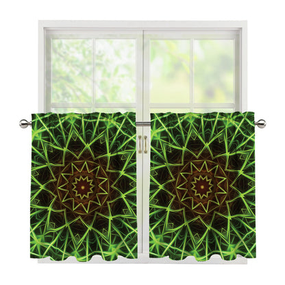 Sparkle Kaleidoscope Print Tier Curtains