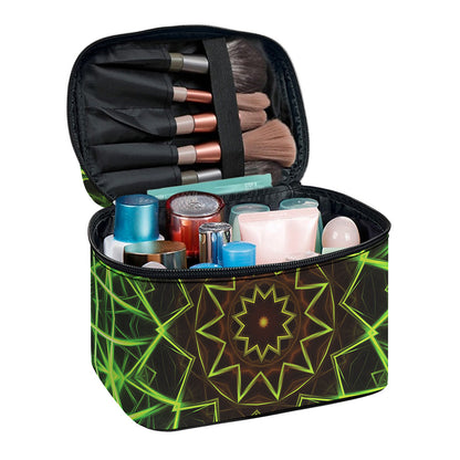 Sparkle Kaleidoscope Print Travel Makeup Bag
