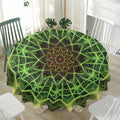 Sparkle Kaleidoscope Print Waterproof Round Tablecloth