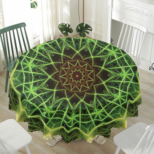 Sparkle Kaleidoscope Print Waterproof Round Tablecloth