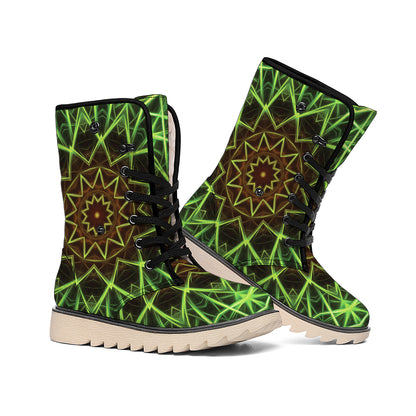 Sparkle Kaleidoscope Print Winter Boots