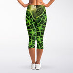 Sparkle Kaleidoscope Print Women's Capri Leggings