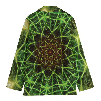 Sparkle Kaleidoscope Print Women's Cotton Blazer