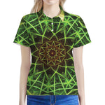 Sparkle Kaleidoscope Print Women's Polo Shirt