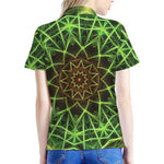 Sparkle Kaleidoscope Print Women's Polo Shirt