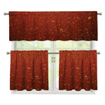 Sparkling Cola Print 3 Piece Kitchen Curtains