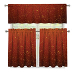 Sparkling Cola Print 3 Piece Kitchen Curtains
