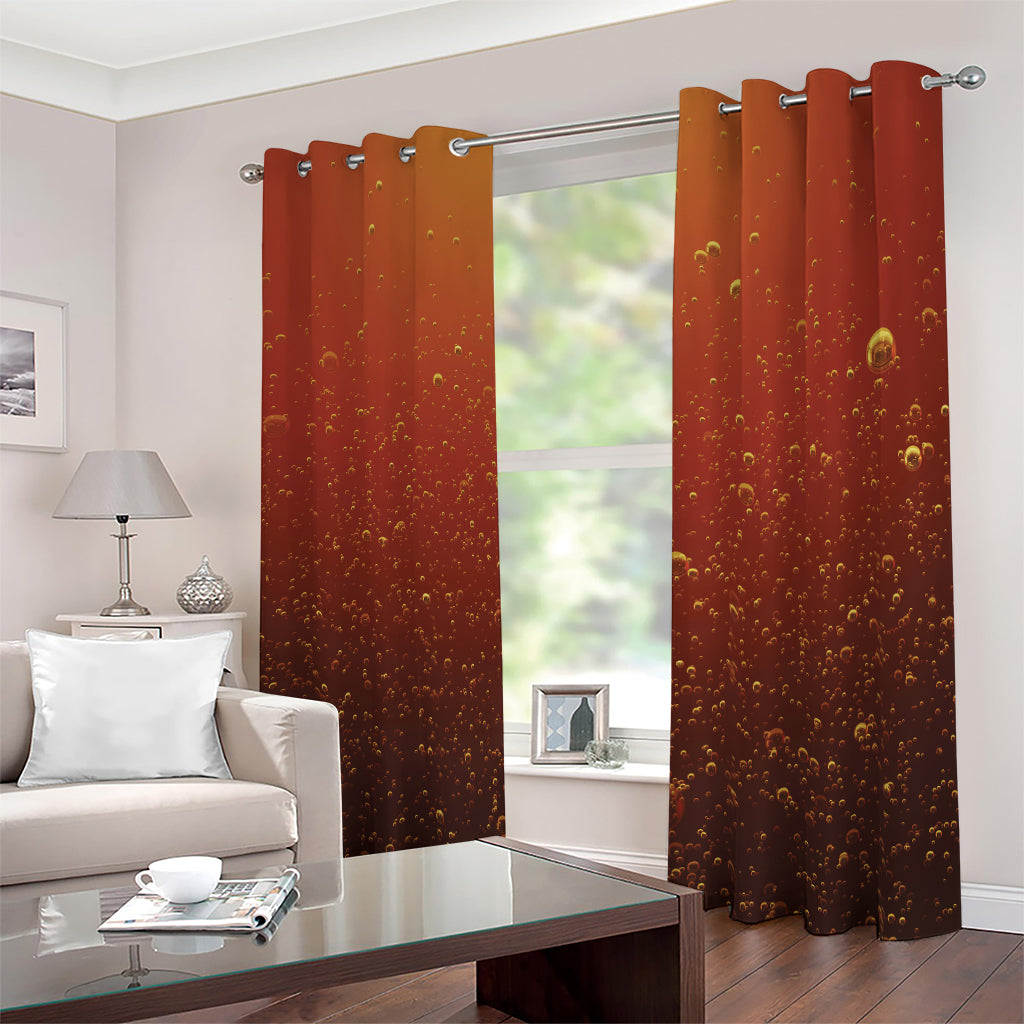 Sparkling Cola Print Blackout Grommet Curtains
