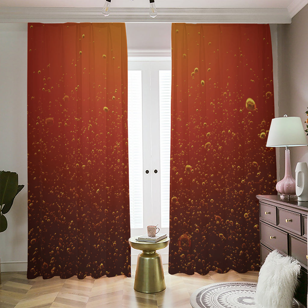Sparkling Cola Print Blackout Pencil Pleat Curtains