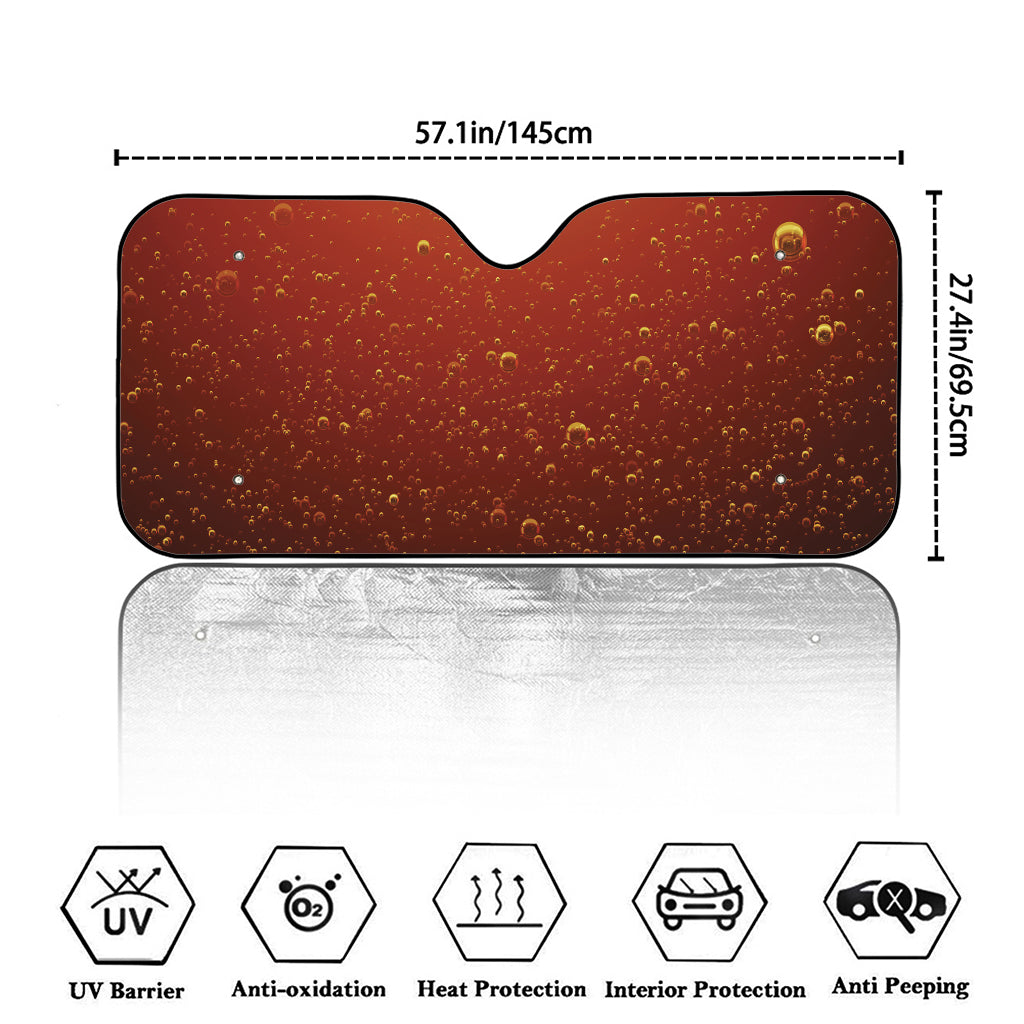 Sparkling Cola Print Car Windshield Sun Shade