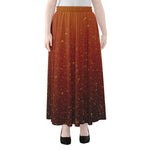 Sparkling Cola Print Chiffon Maxi Skirt