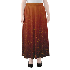 Sparkling Cola Print Chiffon Maxi Skirt