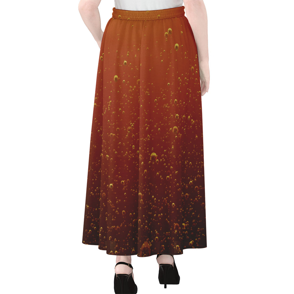 Sparkling Cola Print Chiffon Maxi Skirt