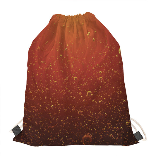 Sparkling Cola Print Drawstring Bag