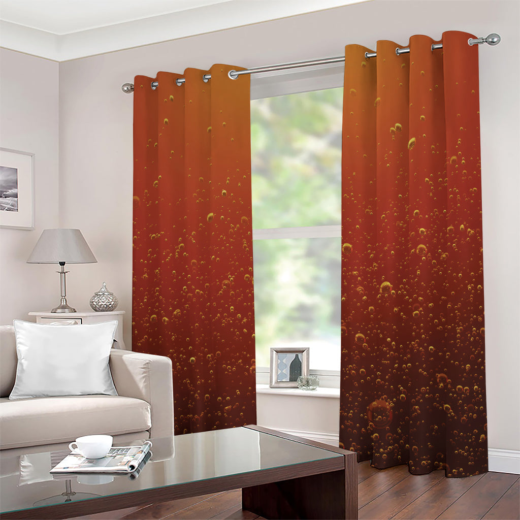 Sparkling Cola Print Grommet Curtains
