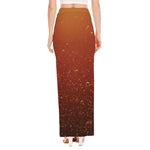 Sparkling Cola Print High Slit Maxi Skirt