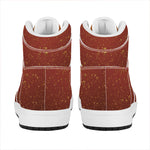 Sparkling Cola Print High Top Leather Sneakers