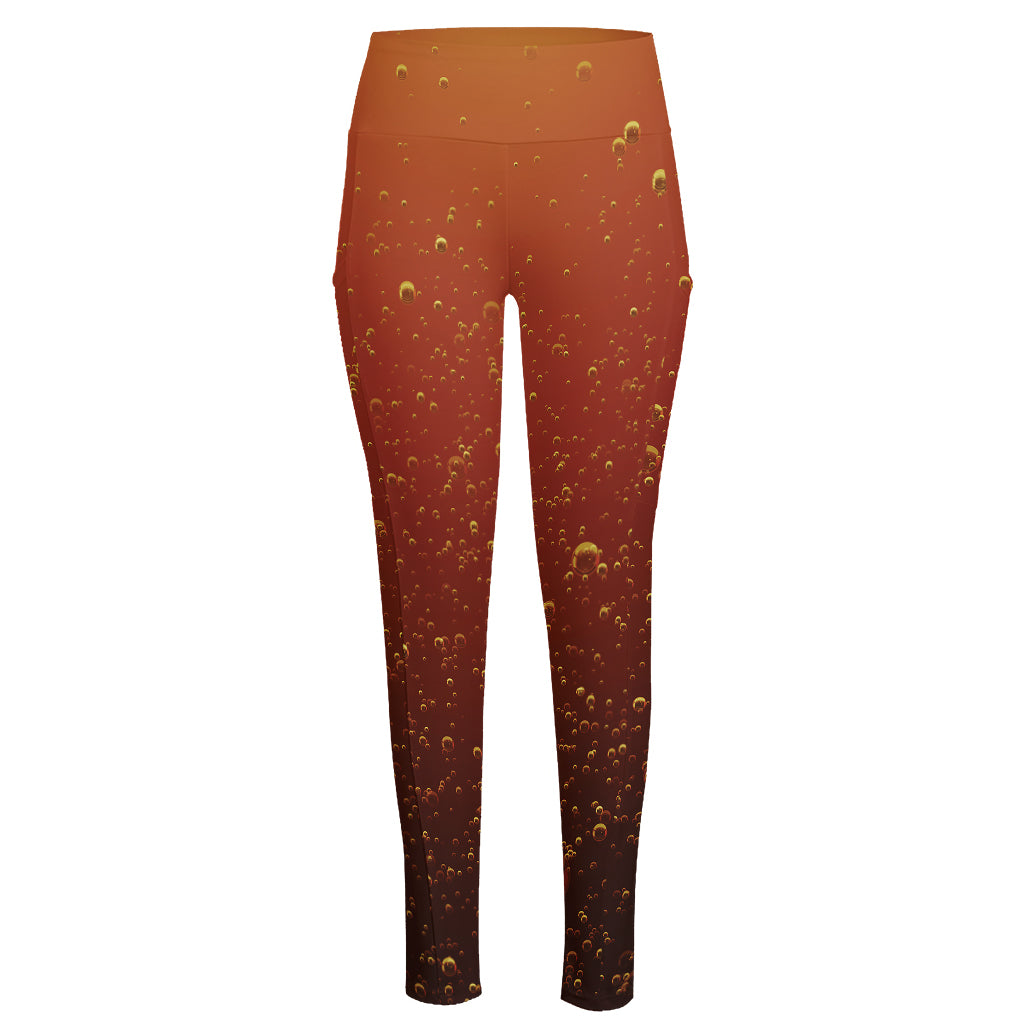 Sparkling Cola Print High-Waisted Pocket Leggings