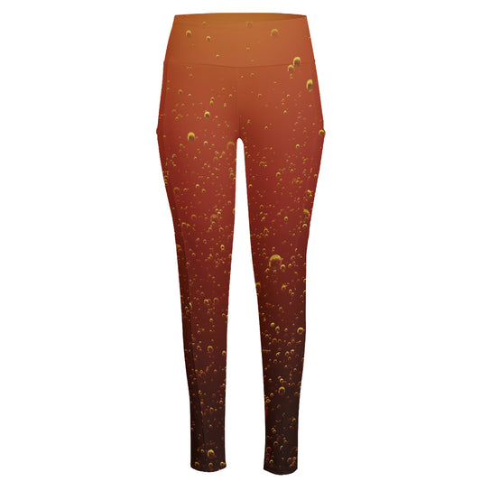 Sparkling Cola Print High-Waisted Pocket Leggings