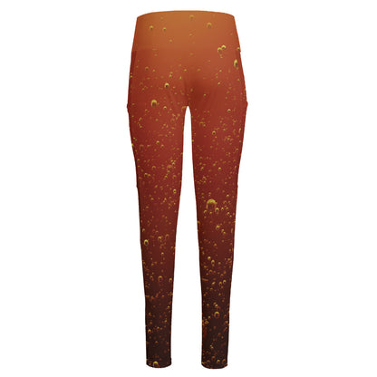 Sparkling Cola Print High-Waisted Pocket Leggings
