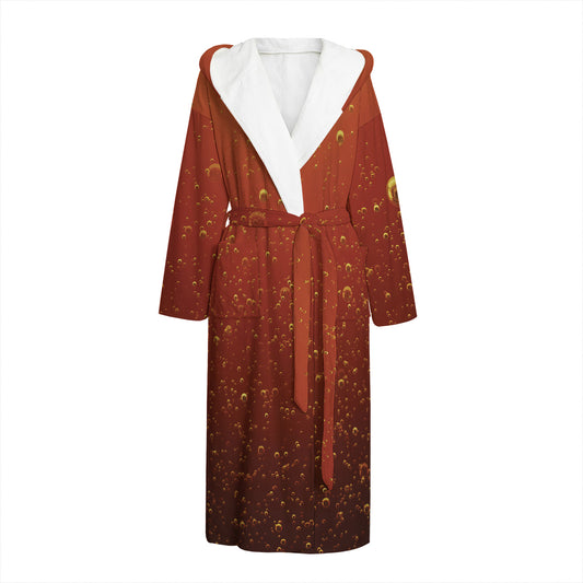 Sparkling Cola Print Hooded Bathrobe