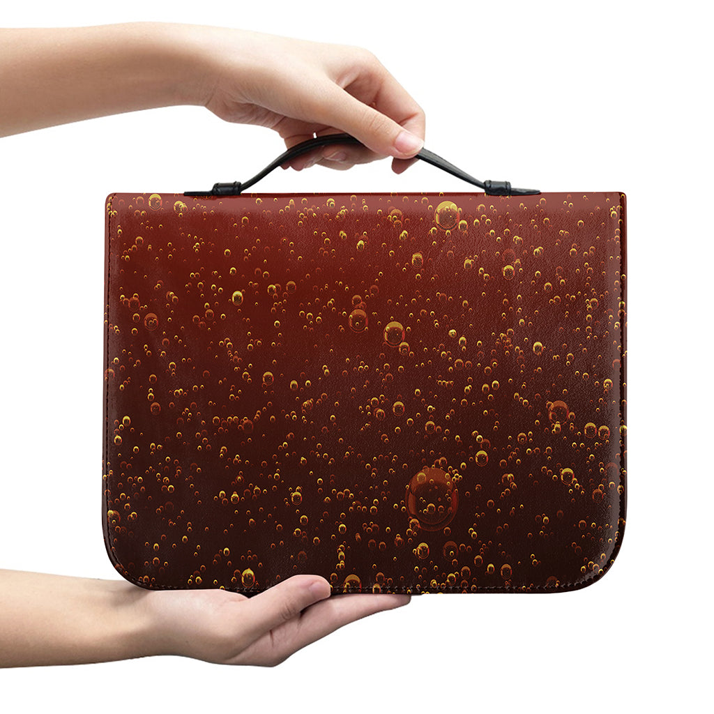 Sparkling Cola Print Leather Bible Cover