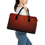 Sparkling Cola Print Leather Duffle Bag