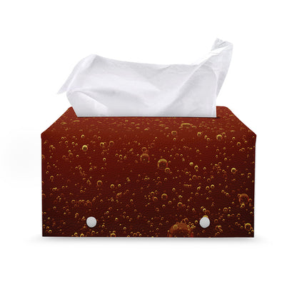 Sparkling Cola Print Leather Tissue Box Cover