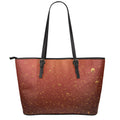 Sparkling Cola Print Leather Tote Bag With Zipper