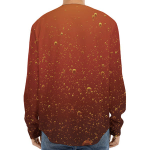 Sparkling Cola Print Long Sleeve Baseball Jersey