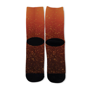 Sparkling Cola Print Long Socks