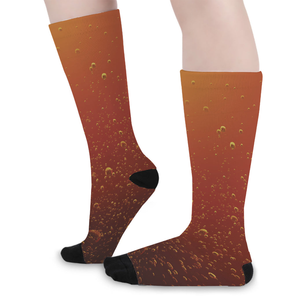 Sparkling Cola Print Long Socks