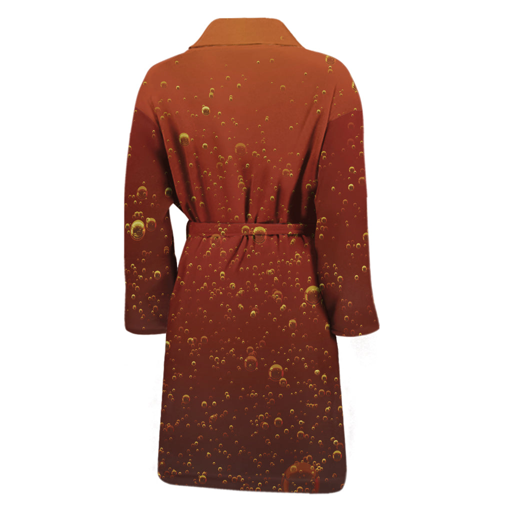 Sparkling Cola Print Men's Bathrobe