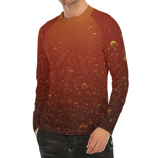 Sparkling Cola Print Men's Long Sleeve Rash Guard