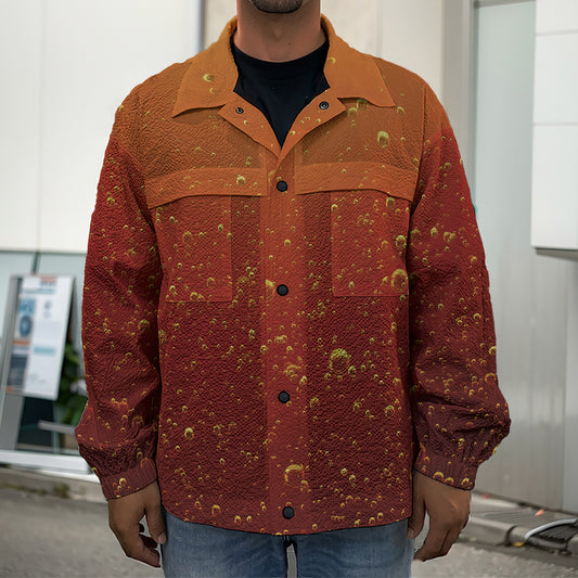 Sparkling Cola Print Men's Shirt Jacket