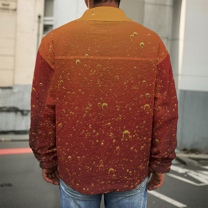 Sparkling Cola Print Men's Shirt Jacket