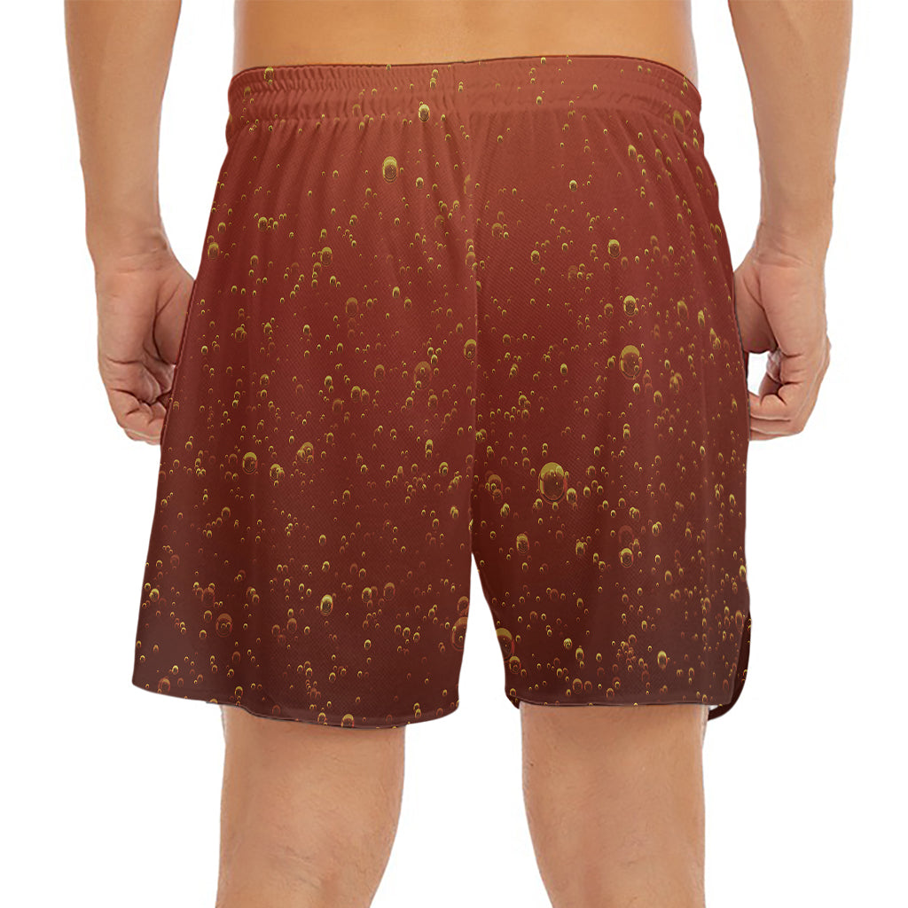 Sparkling Cola Print Men's Split Running Shorts